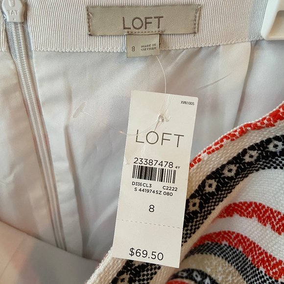 NWT Loft Jacquard Shift Aztec Stripes - Picture 2 of 2